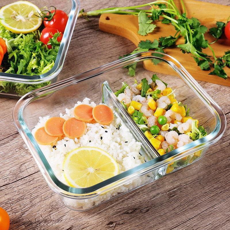 BowLift | Heat-Resistant Glass Lunch Box Microwaveable, High Borosilicate Lunch Box For Students, Fresh Fruit Lunch Box With Lid And Sealed Lunch Box For Office Workers