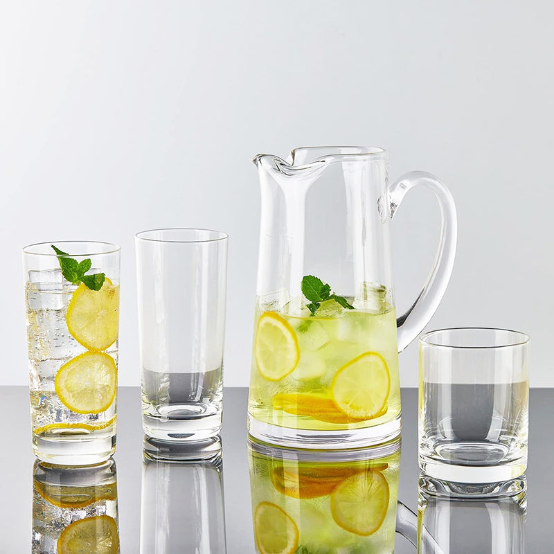 BowLift | Heat-Resistant Drinking Glasses Set of 6 Double Fashioned Glass Tumblers 16oz Premium Borosilicate Clear Water Cups