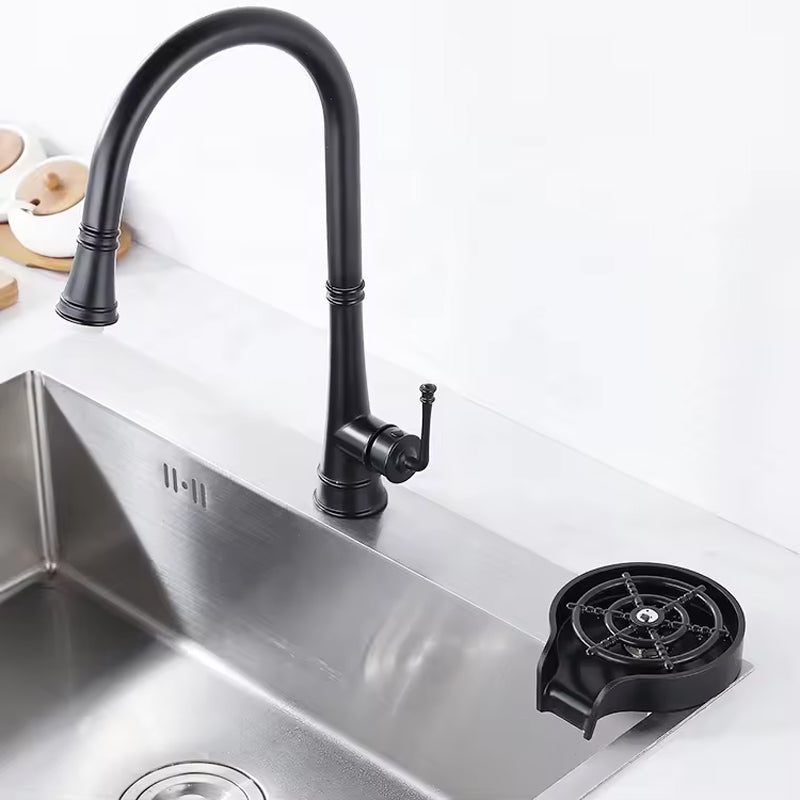 BowLift | High Pressure Automatic Black Cup Washer Bar Accessories Oem Bottle Cleaner For Kitchen Sinks Automatic Washing Cup Washer