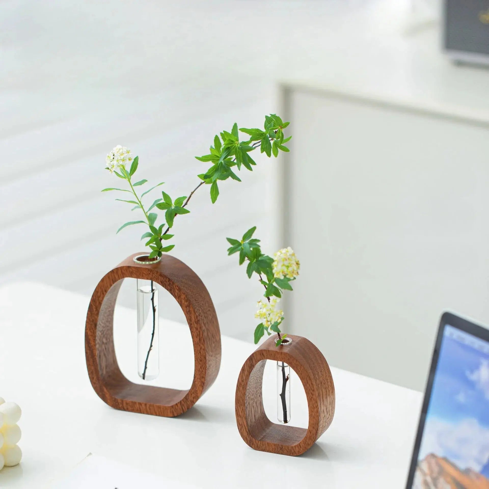 BowLift | Glass vase made of solid wood – Elegant design for stylish decoration
