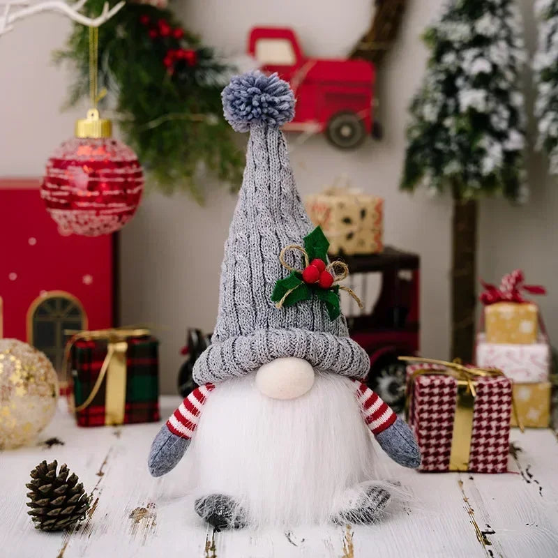 BowLift | LED Christmas Gnome | Knitted Design with Night Light | Glowing Christmas Decoration | Warm & Cozy
