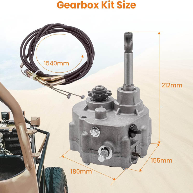 BowLift | Go Kart Forward Reverse Gear box for 2HP - 13HP Engine 4 Stroke Only Works with 30 Series Torque Converter 3 Shift Modes