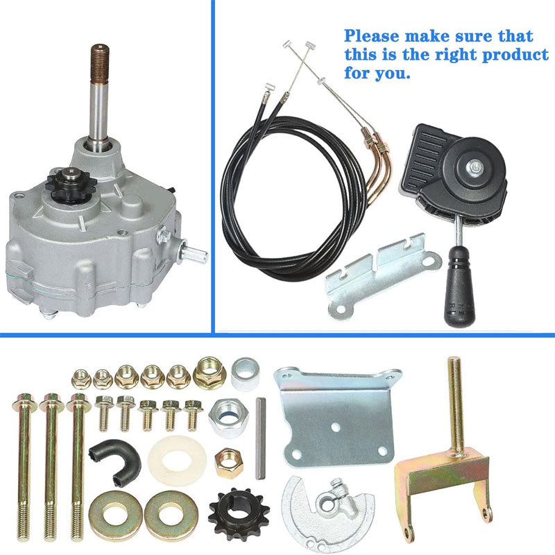 BowLift | Go Kart Forward Reverse Gearbox Kit Replacement for 2HP-13HP Engine 4 Stroke 30 Series Torque Converter 35 Chain Go Karts Accessories