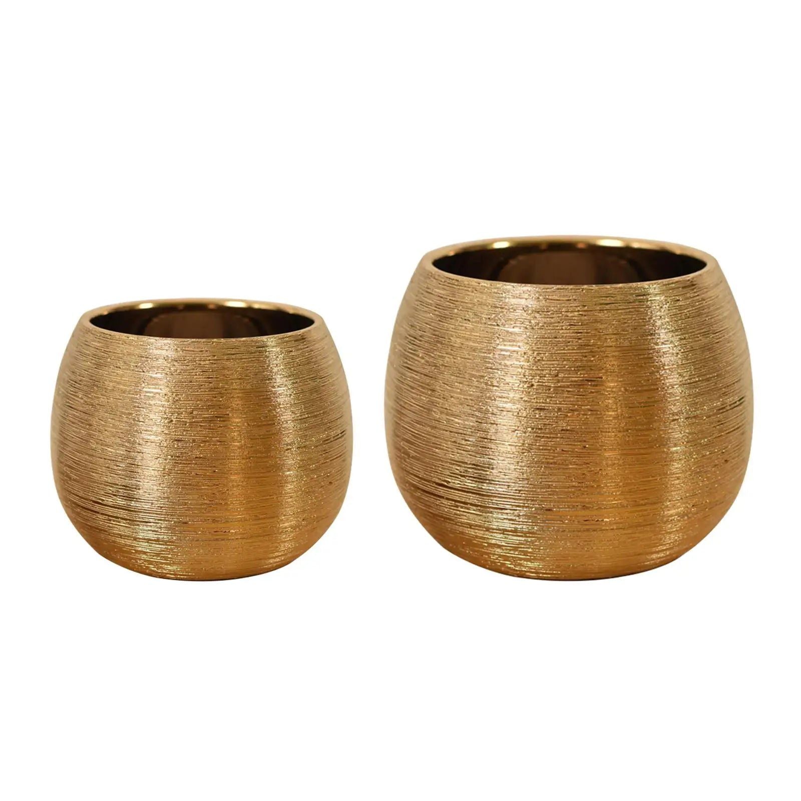 BowLift | Gold-coated flower pot
