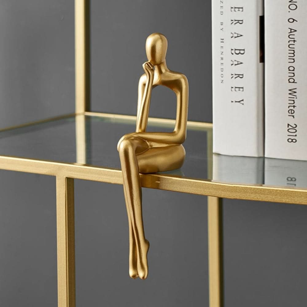 BowLift | GoldenMuse Gold Abstract Resin Figurine Decor