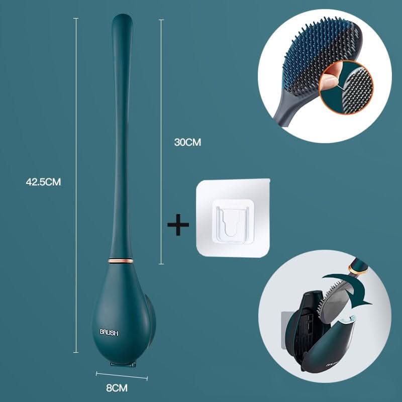 BowLift | Wall-Mounted Silicone Toilet Brush with Holder