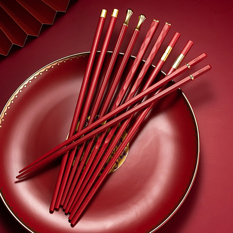 BowLift | DineLux – Luxurious Chopstick Set with Refined Designs (5 Pairs)