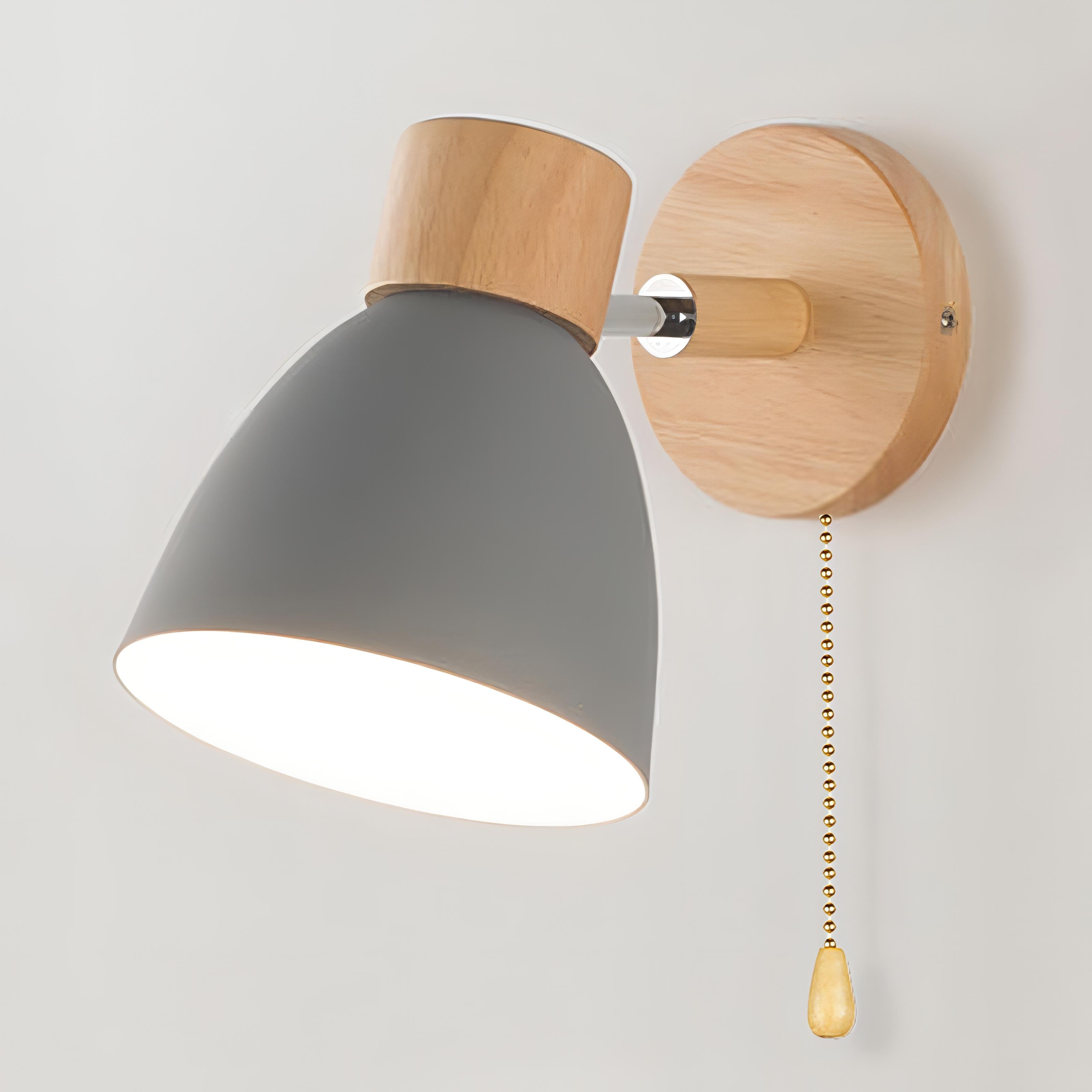 BowLift | Nordic-modern hanging switch wall lamp made of wood