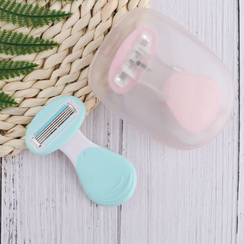 BowLift | 4-blade compact razor with storage box | Smooth skin on the go & at home