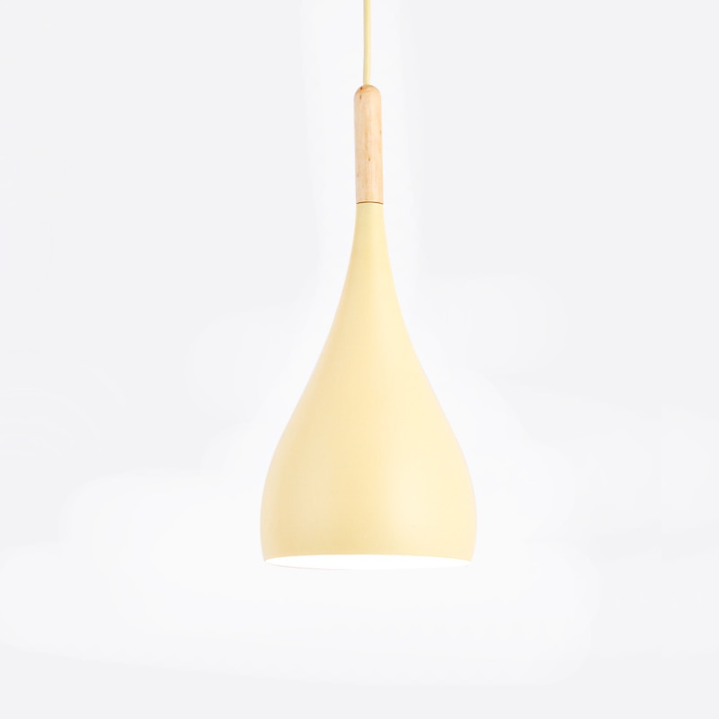 BowLift | Talon - Modern Drop-Shaped Wooden Pendant Light Scandinavian Ceiling Light