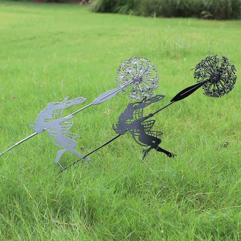 BowLift | Fairies and Dandelions Dancing Together Sculpture for Outdoor Garden