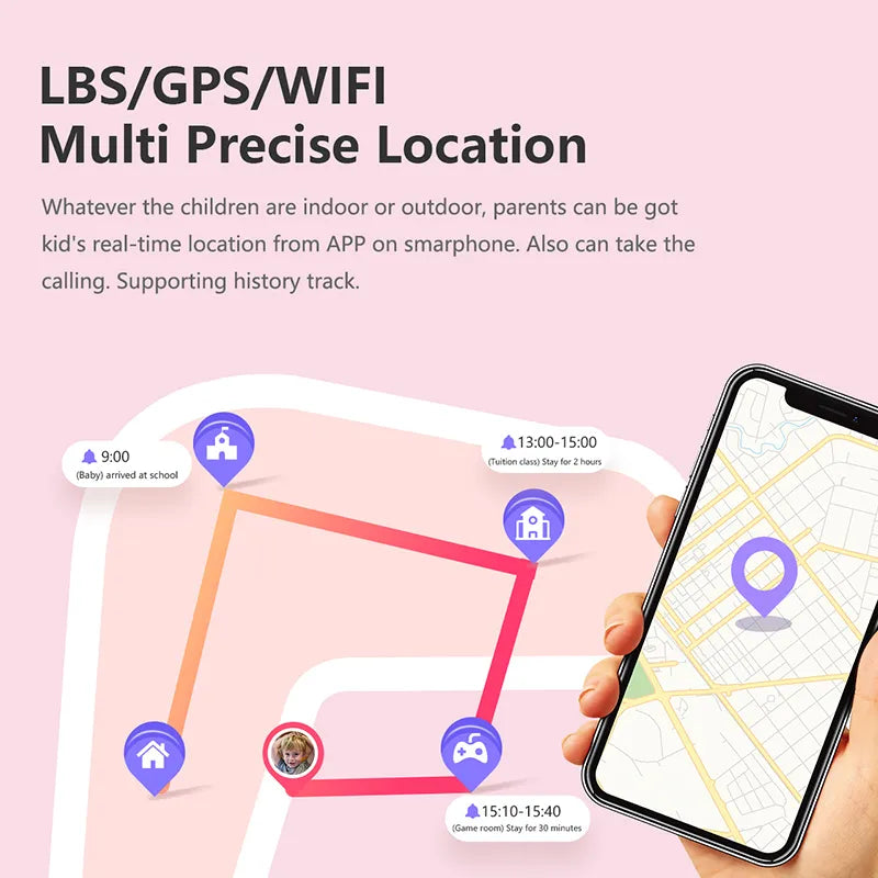 BowLift | LT21 4G Kids Smartwatch with GPS, WiFi, Video Call, SOS, IP67 waterproof - Kids safety tracker and location monitoring cell phone watch