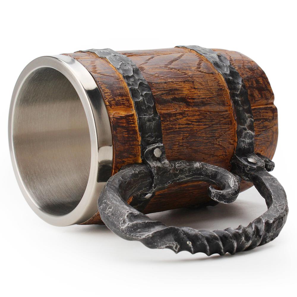BowLift | Ancient Time Stainless Steel Wooden Mug