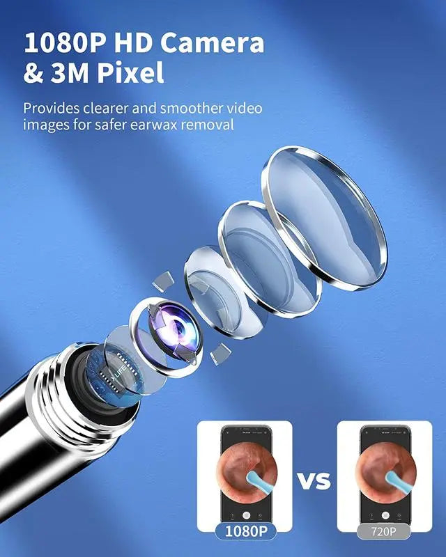 BowLift | HD Earwax Removal Spoon — Wireless Otoscope with LED Light