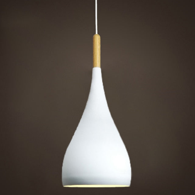 BowLift | Talon - Modern Drop-Shaped Wooden Pendant Light Scandinavian Ceiling Light