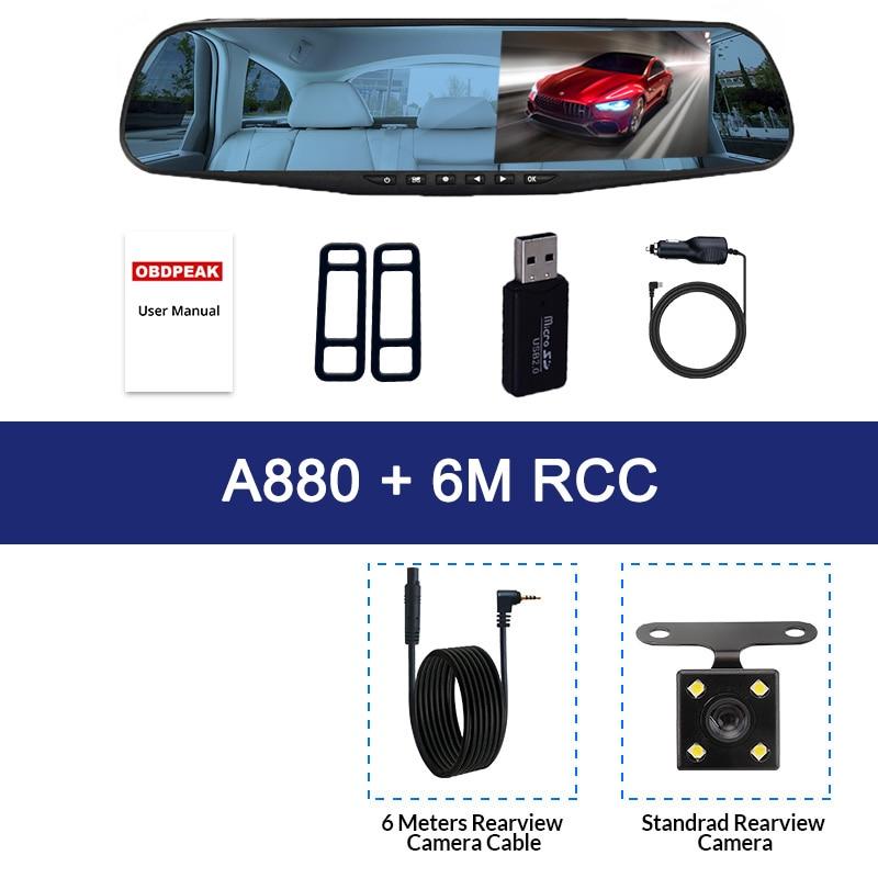 BowLift | Dual Lens DashCam Vehicle Front and Rear Car Camera HD 1080P Video Recorder