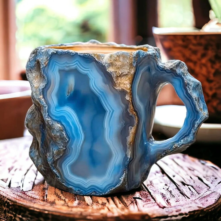 BowLift | Handcrafted Mineral Crystal Mug – Insulated, Microwave Safe, 350-450 ml, Unique Design