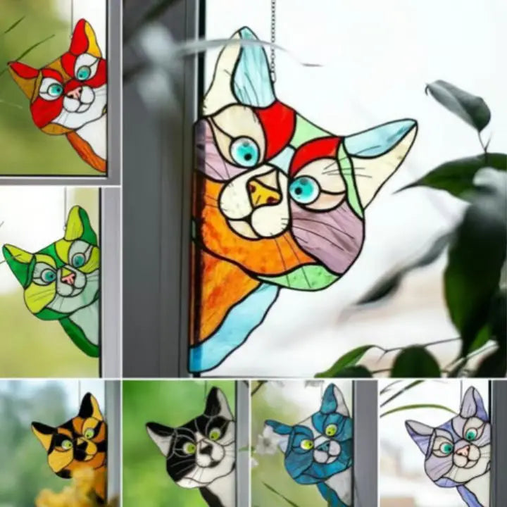 BowLift | Handmade Cat Suncatcher – Window Decoration with Style