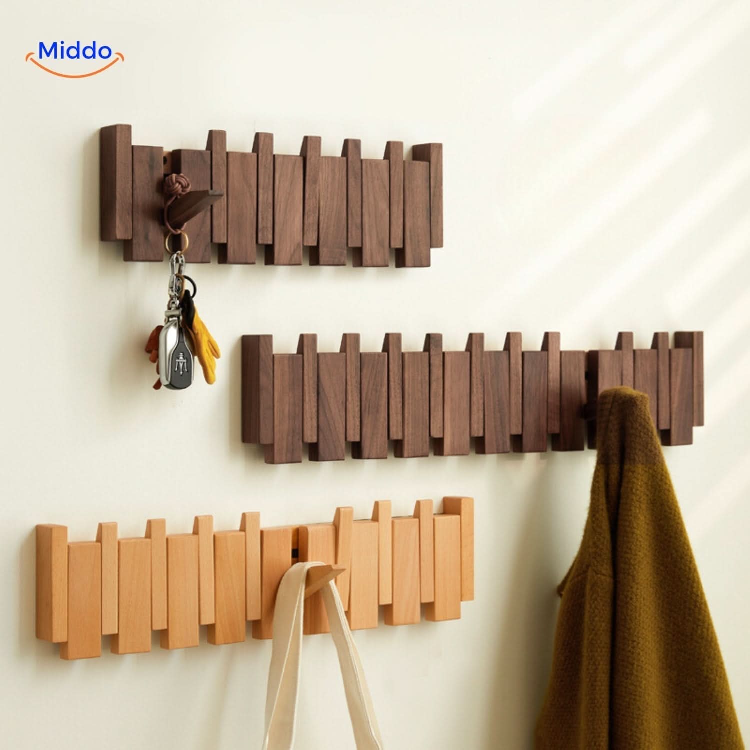 BowLift | Handmade Wooden Piano Wall Coat Rack