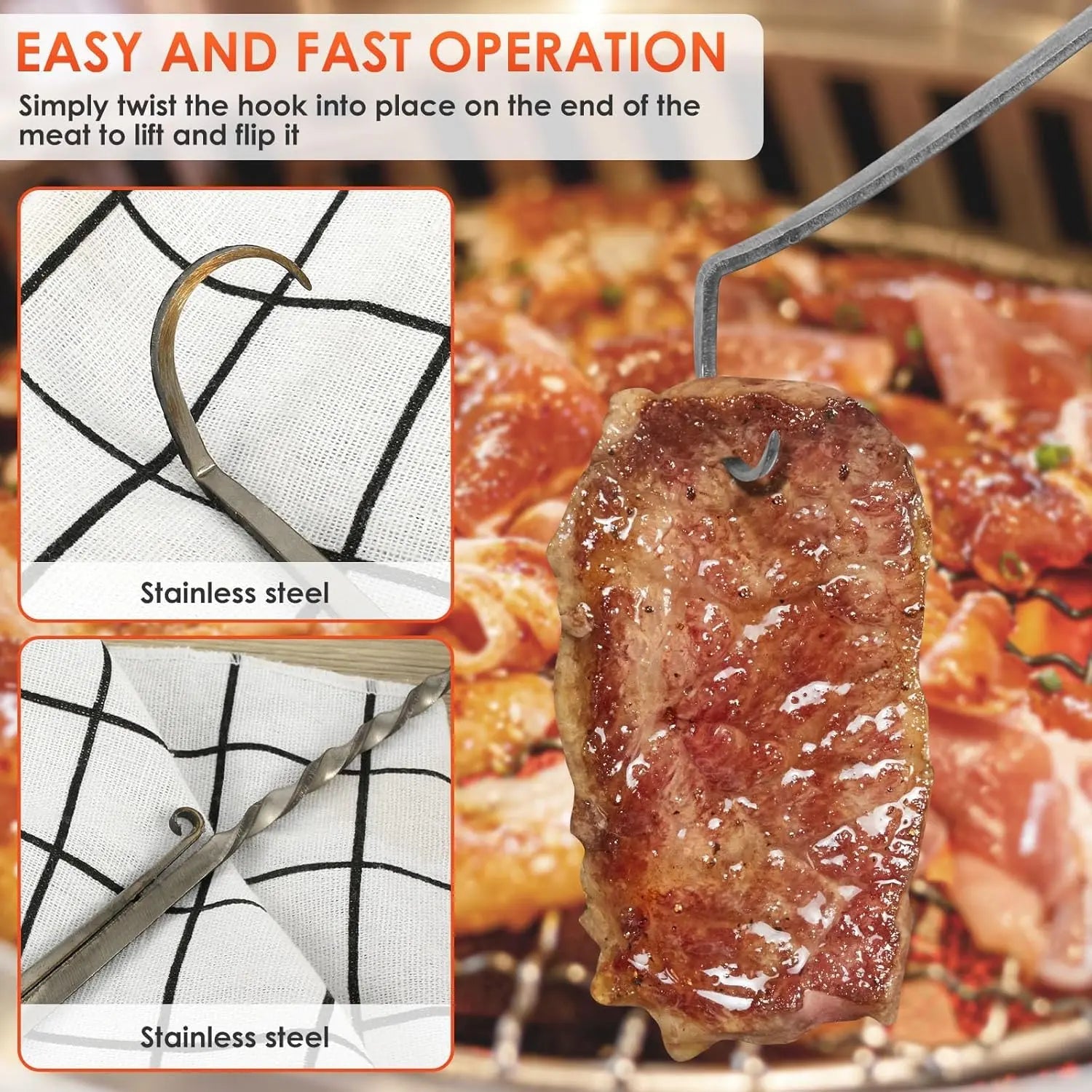 BowLift | Hand-forged Grill spatula – Safe flipping at the grill