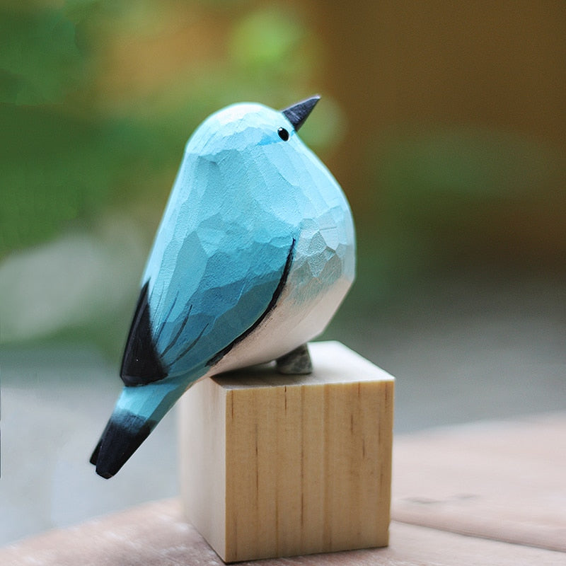 BowLift | GloRadiance Wooden Bird Figurines – Handmade Interior Decoration