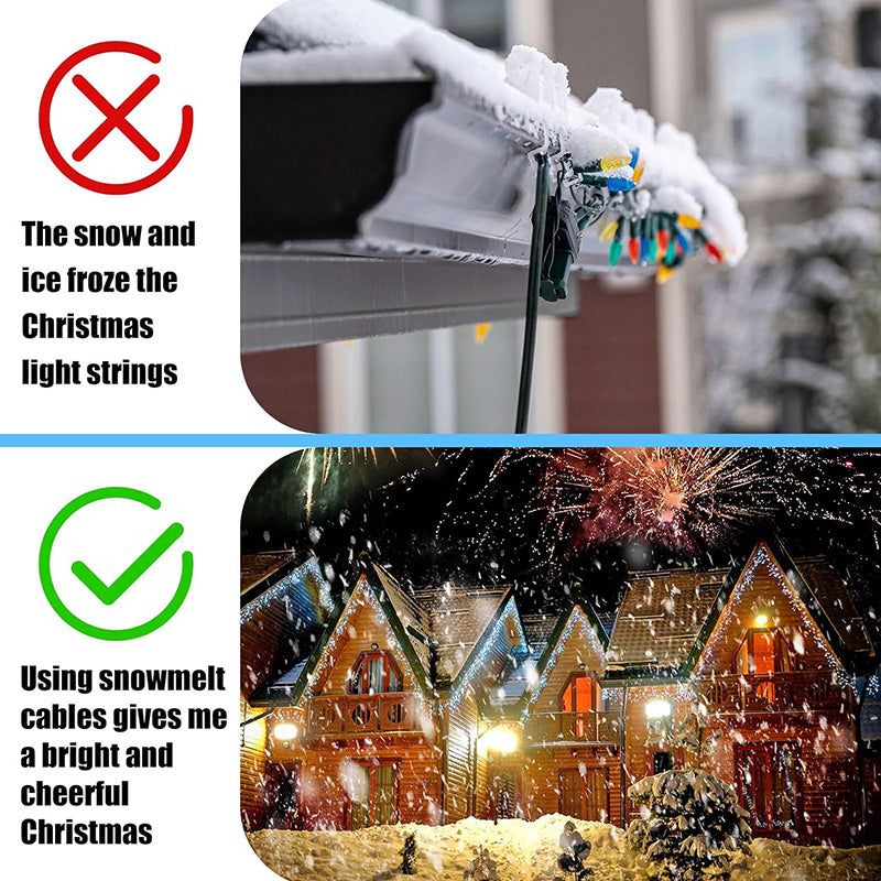 BowLift | 2 Rolls 120 Feet 120V Heating Cable Deicing Cable Heated Pipe Cable for Roof Ice Melting Freeze Protection