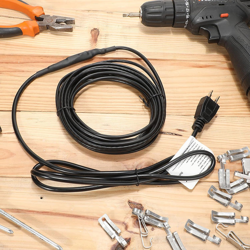 BowLift | 2 Rolls 120 Feet 120V Heating Cable Deicing Cable Heated Pipe Cable for Roof Ice Melting Freeze Protection
