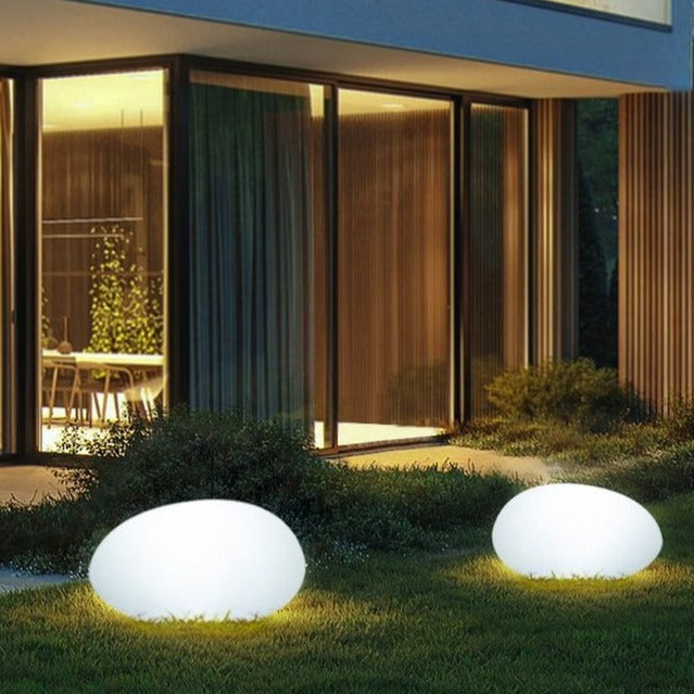 BowLift | Cobblestone LED Garden Light Fixture - Solar-Powered Outdoor Lighting for Pathways & Landscapes