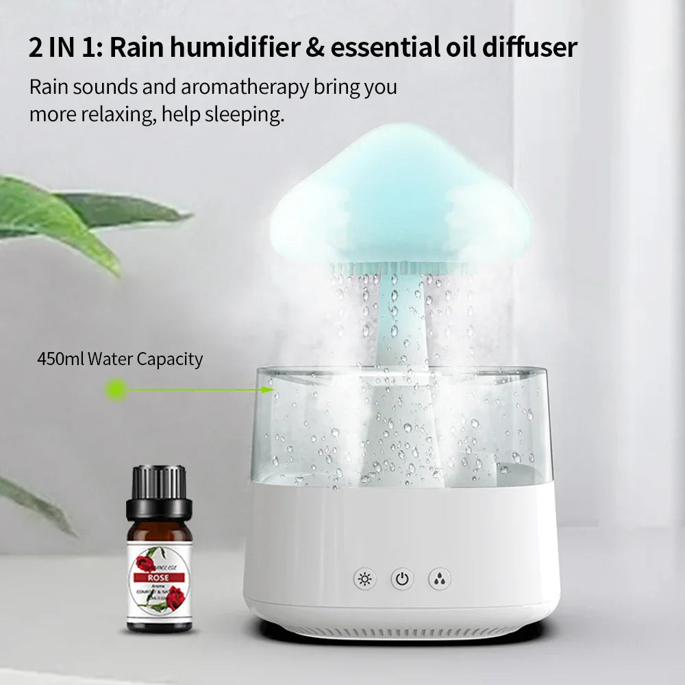 BowLift | Cloud Rain Forest Aromatherapy Humidifier Lamp