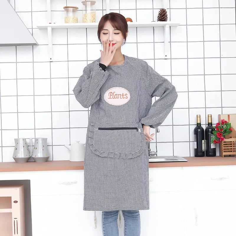 BowLift | Cute Long Sleeve Waterproof Kitchen Apron