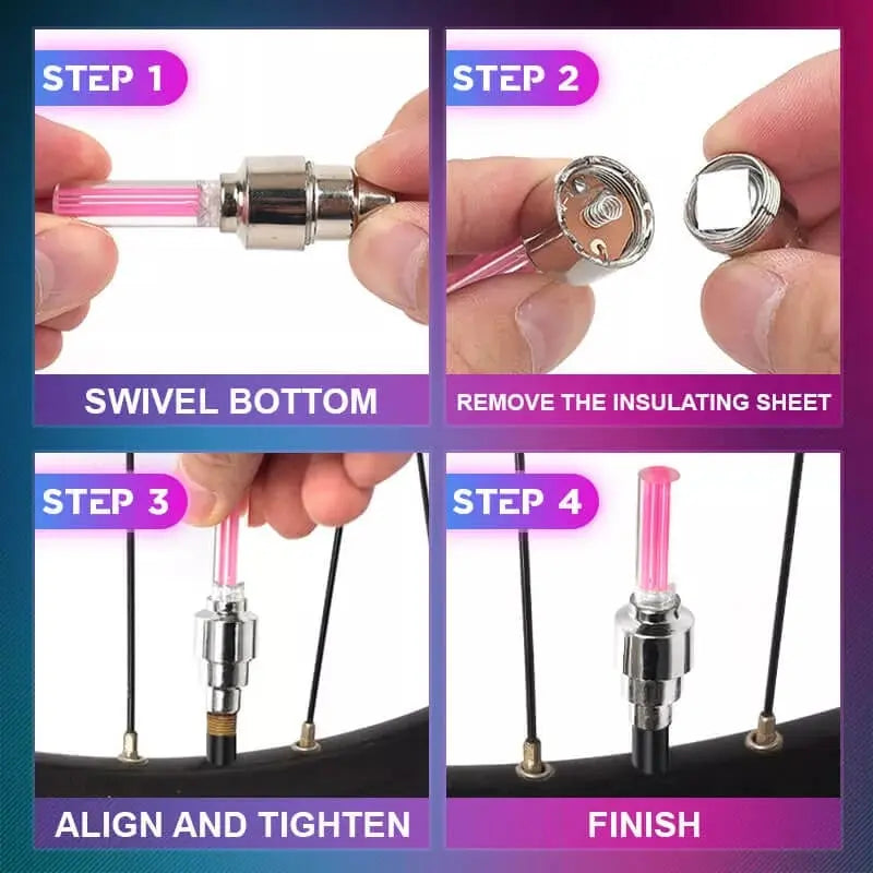 BowLift | High-quality bicycle valve lighting with LED – Perfect for night rides