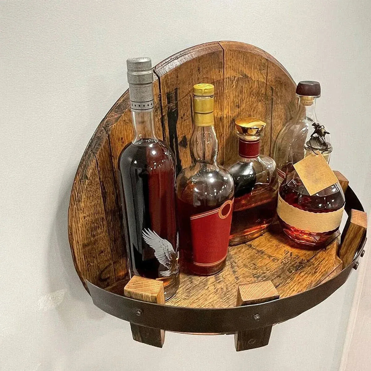 BowLift | Handmade Wooden Wall Bottle Rack – 7 Bottles