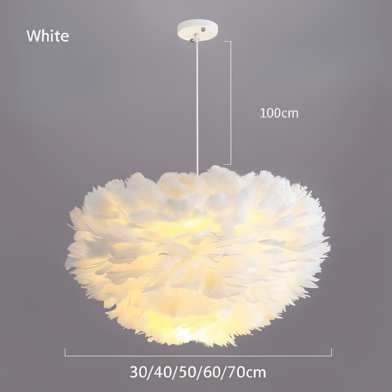 BowLift | Dreamcatcher Feather Chandelier - Handmade, adjustable pendant light