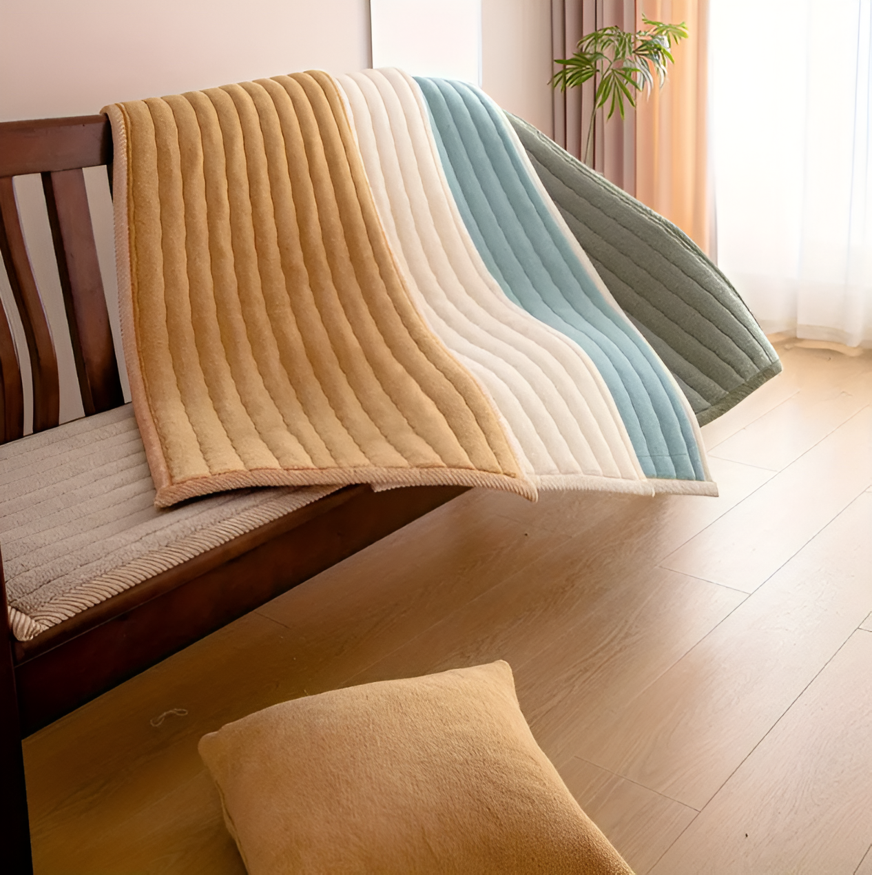 BowLift | PolyesPlush Sofa Cover – Non‑Slip Pet‑Friendly Couch Protector