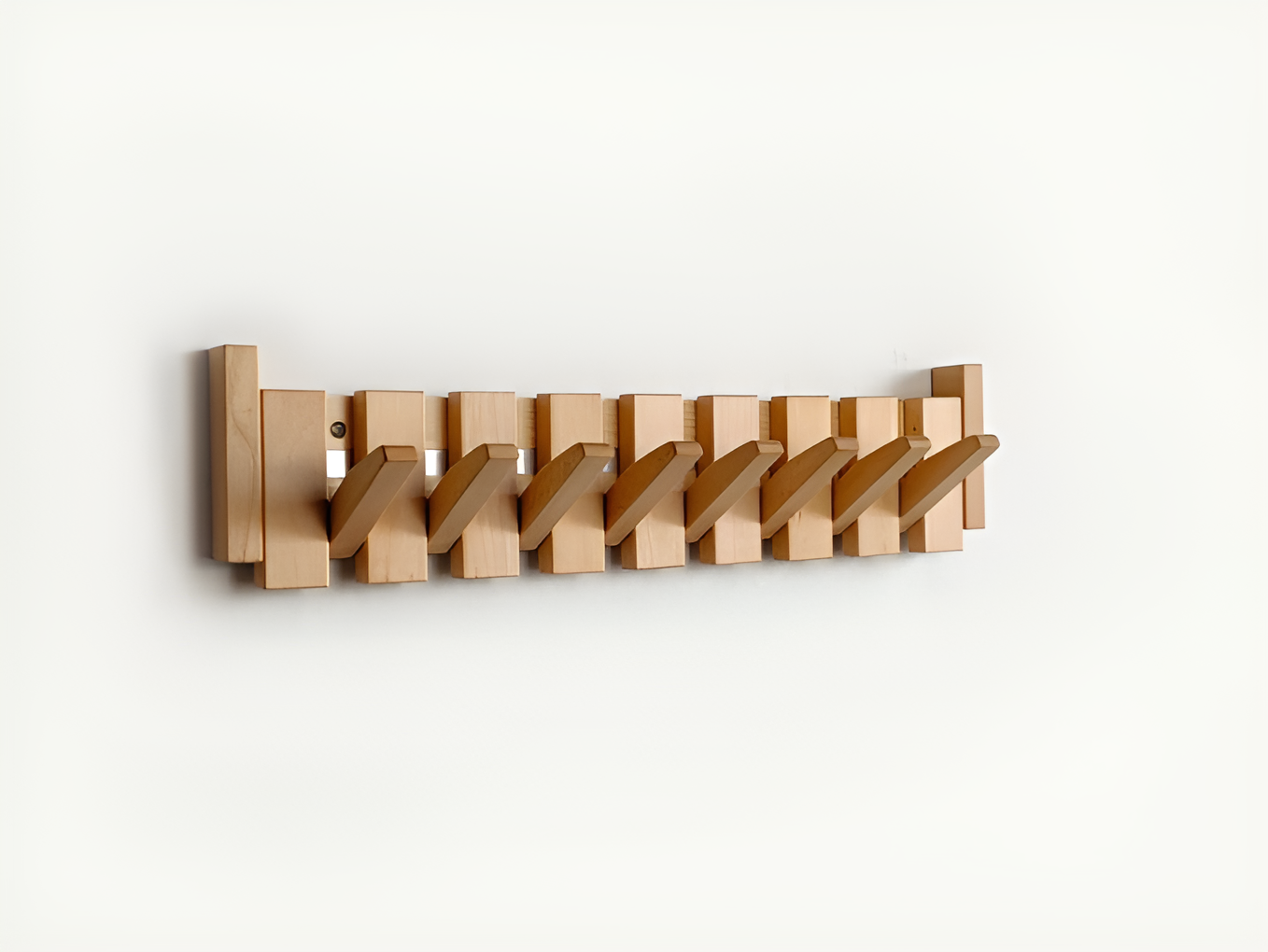 BowLift | RetroHooks - Wooden piano wall shelf with magnetic hooks