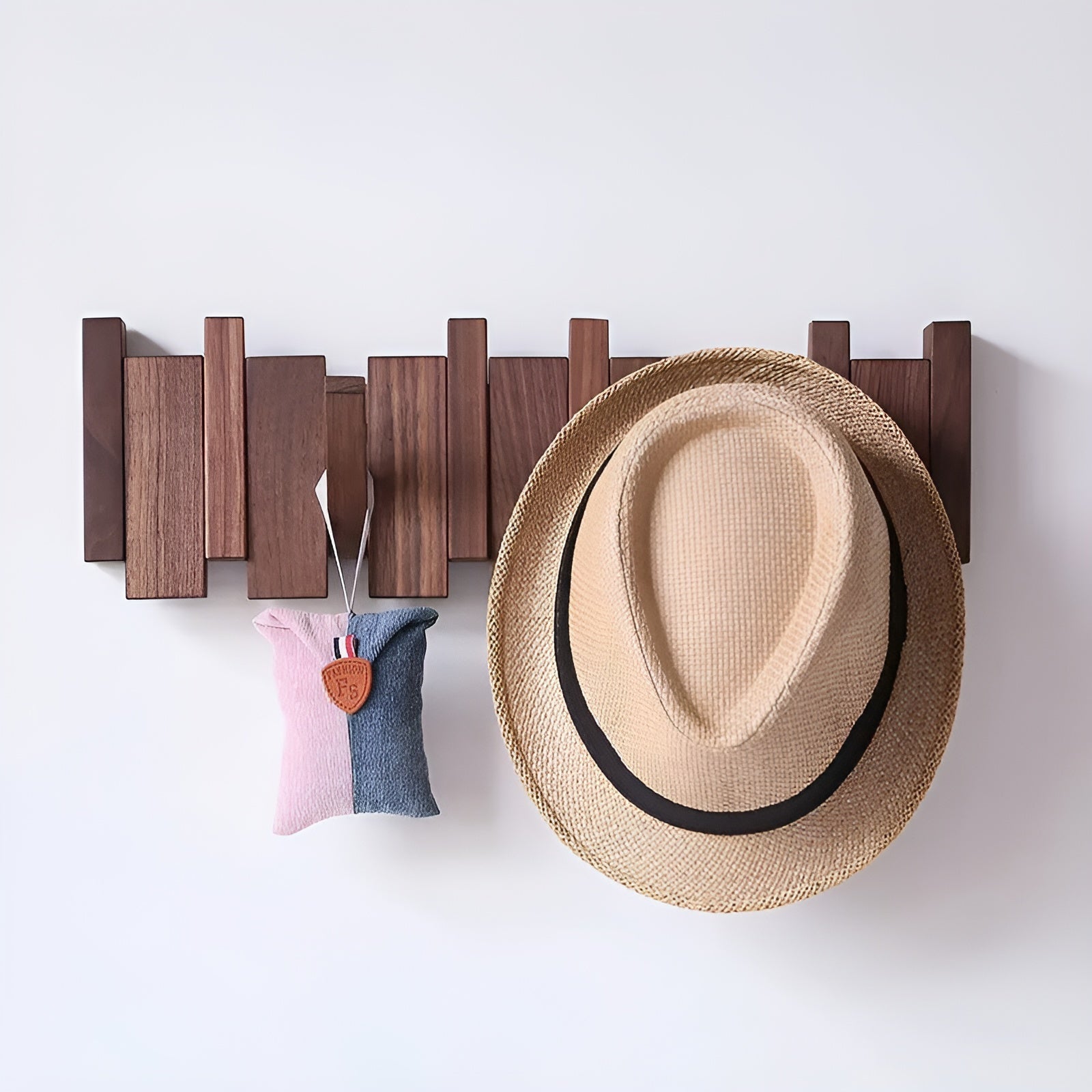 BowLift | RetroHooks - Wooden piano wall shelf with magnetic hooks