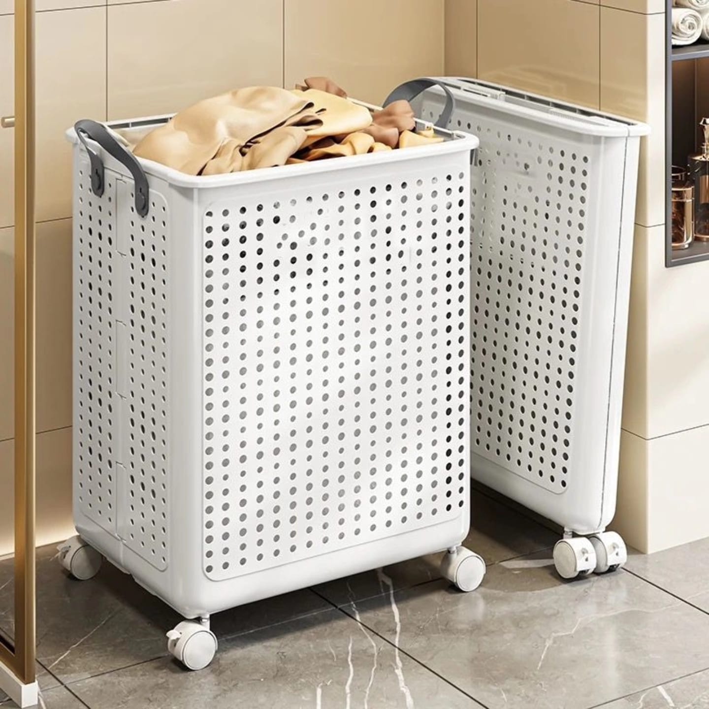 BowLift | Foldable Laundry Basket with Wheels