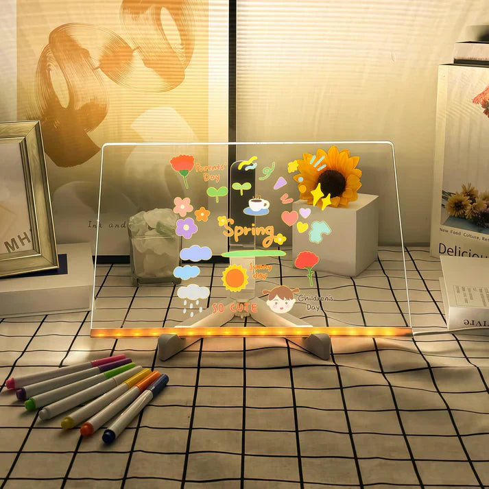 BowLift | IllumiWrite LED Sign Board – Reusable Light Board for Creative Minds