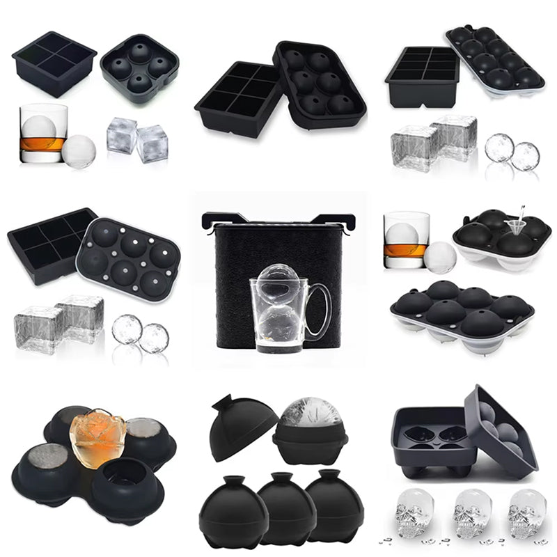 BowLift | 2 Large Premium Clear Ice Sphere Maker Jumbo Crystal Clear Ice Ball Mold Silicone Ice Cube Tray