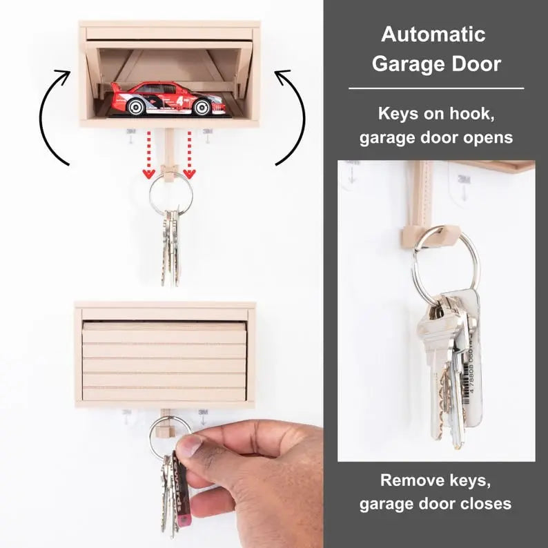 BowLift | Industrial Key Holder for Wall Mounting – 3D Printed Garage Look with Motion Effect