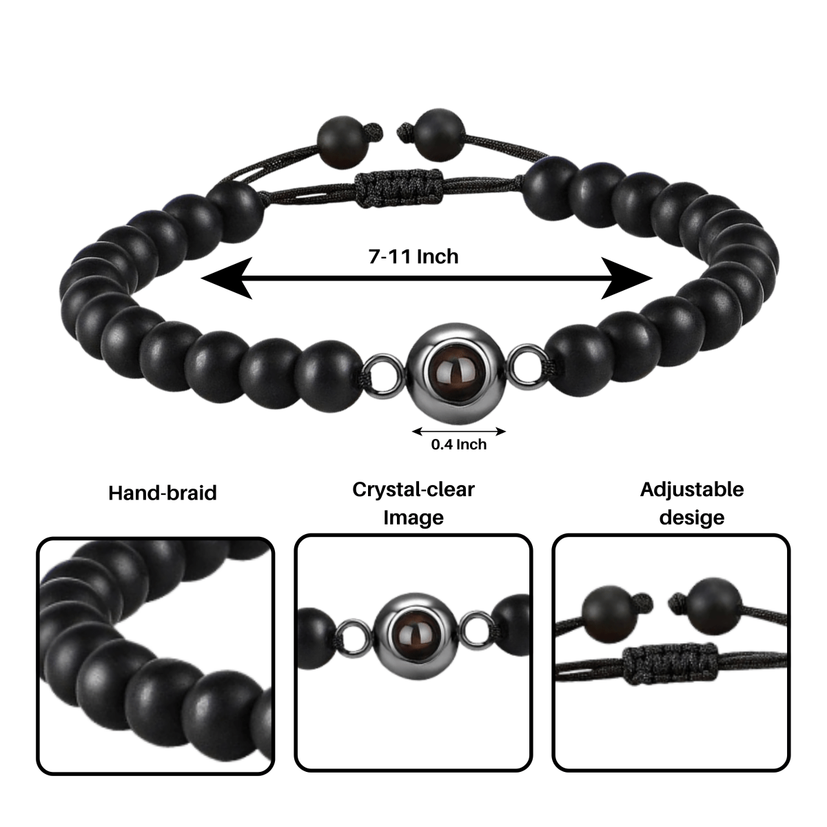 BowLift | Projection bracelet with infinity heart and personalized photo