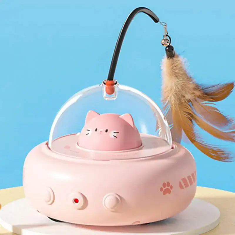 BowLift | Interactive rolling toy with spring and LED light for cats