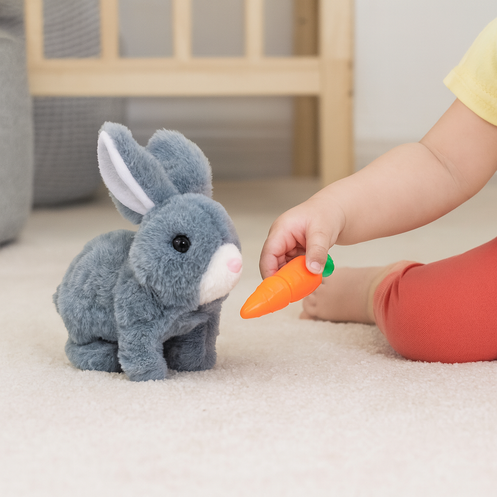BowLift | Interactive Plush Bunny Jumping Toy - Soft Plush Toy for Kids, Various Colors