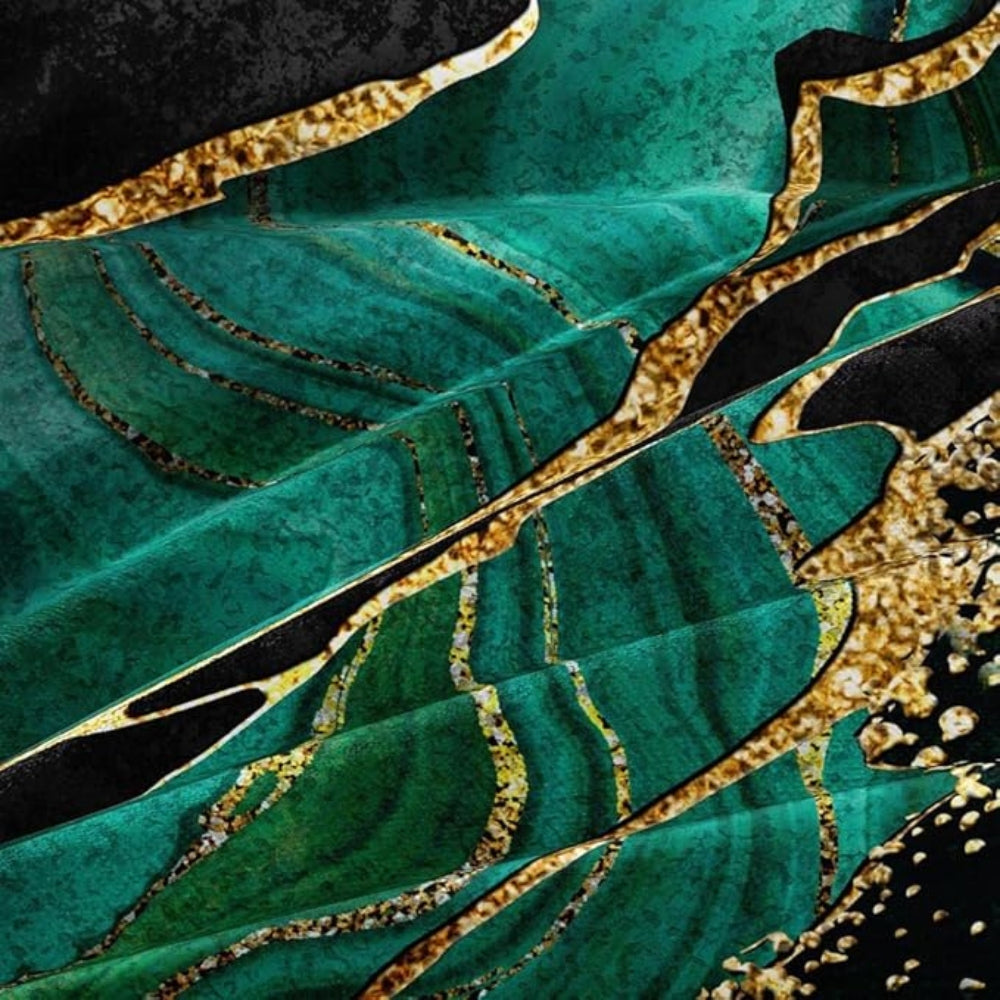BowLift | Jade Opulent Gold Accent Duvet Cover Set