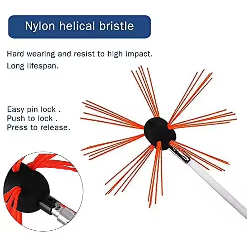 BowLift | High Quality Chimney Sweep Brush Kit Electrical Rotary Drill Drive Chimney Cleaning System Extend To 6m To 15m