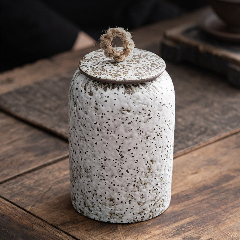 BowLift | Japanese tea canisters made of ceramics, retro stoneware, airtight, Gong-Fu made of ceramics, for candies, tea ceremony accessories