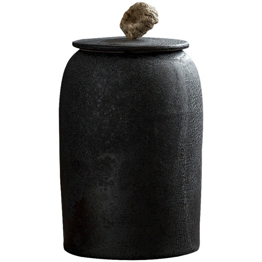 BowLift | Japanese tea canisters made of ceramics, retro stoneware, airtight, Gong-Fu made of ceramics, for candies, tea ceremony accessories