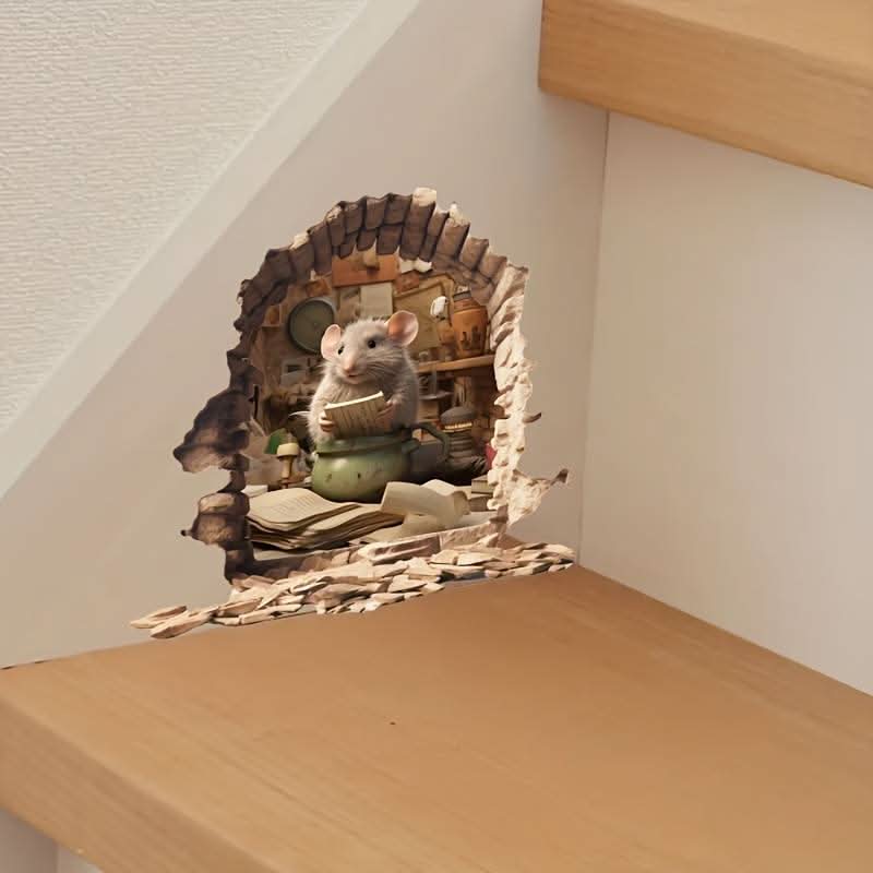 BowLift | DecoraMice 3D Cartoon Wall Stickers | Adorable Mouse Wall Stickers for Children's Rooms and Living Space Decoration