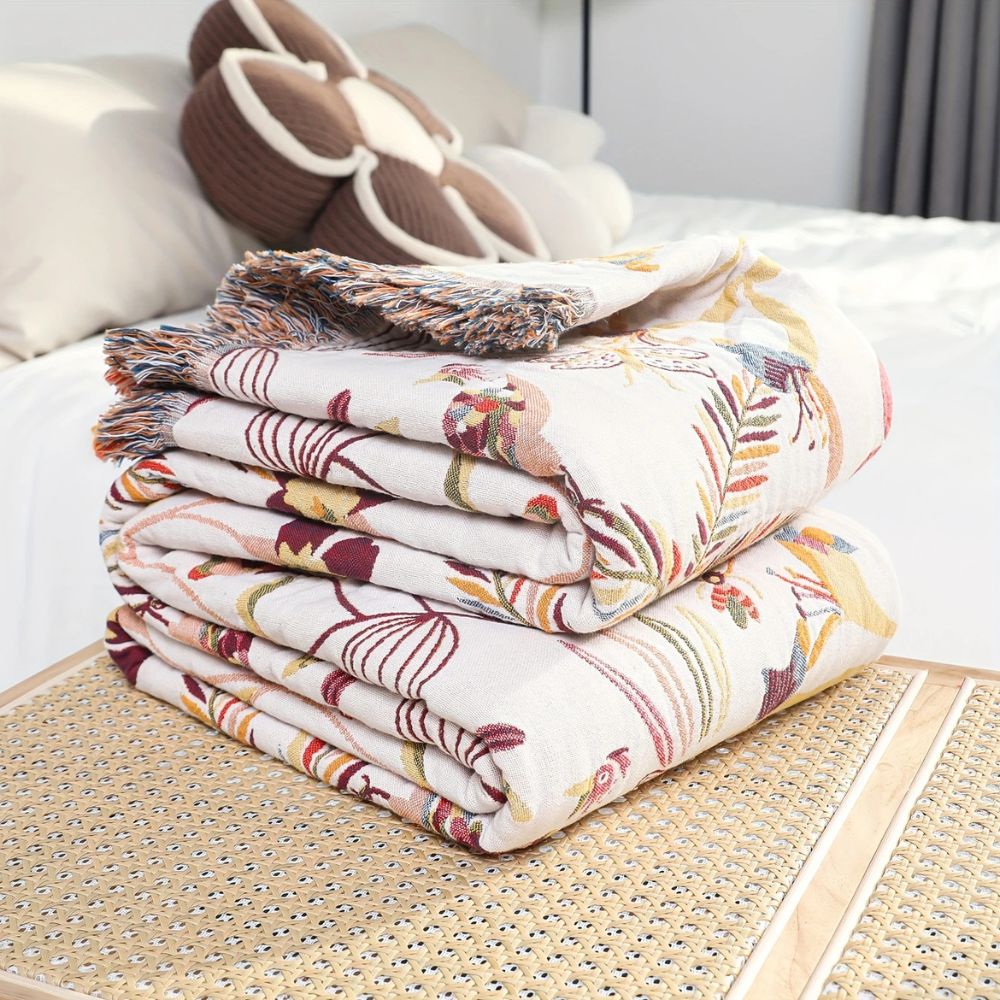 BowLift | Jungle Bloom Reversible Cotton Blanket