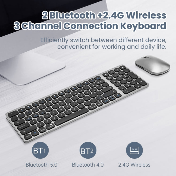 BowLift | K4500 Wireless Bluetooth Keyboard + Three-Mode Silent Charging Mouse Set